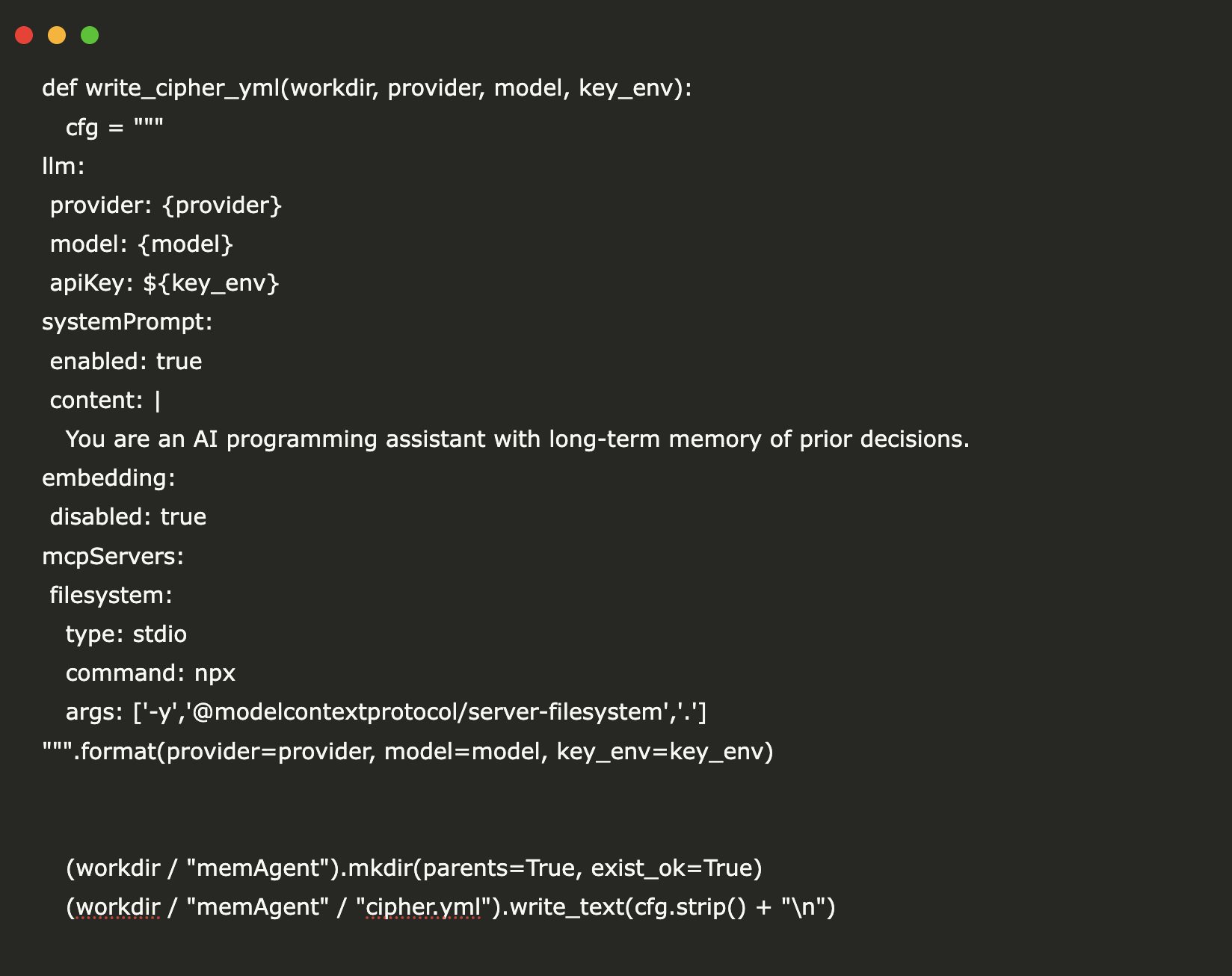 Building a Secure and Memory-Enabled Cipher Workflow for AI Agents with Dynamic LLM Selection and API Integration