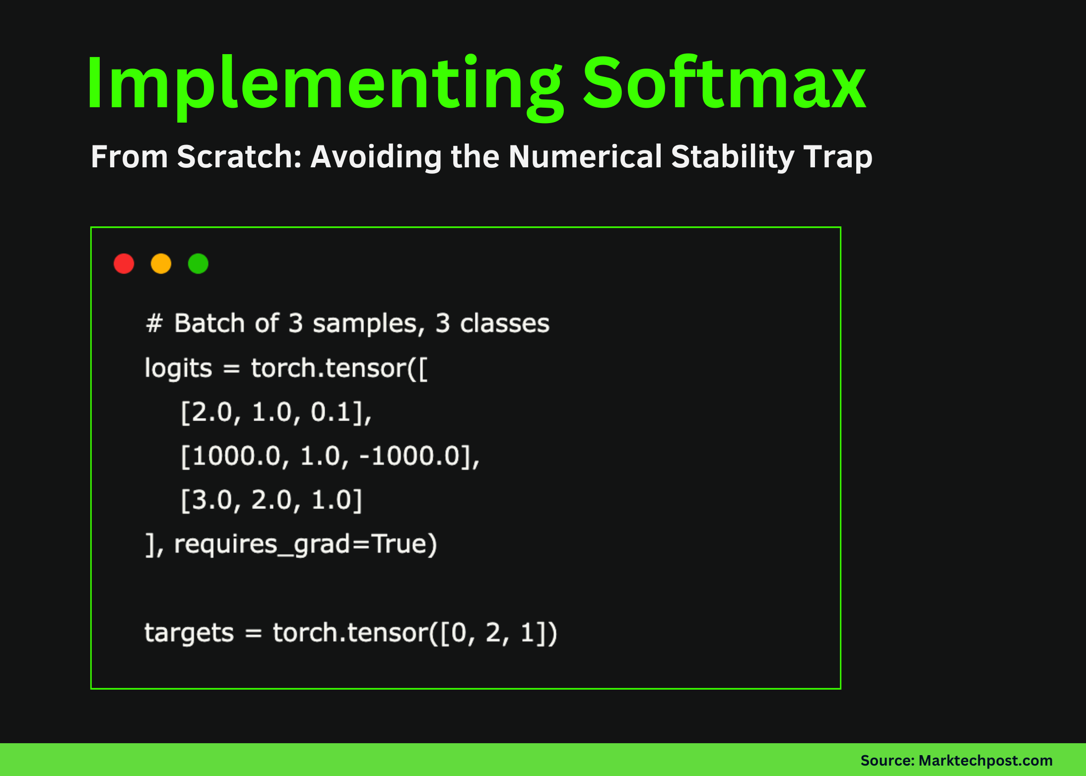 Implementing Softmax From Scratch: Avoiding the Numerical Stability Trap